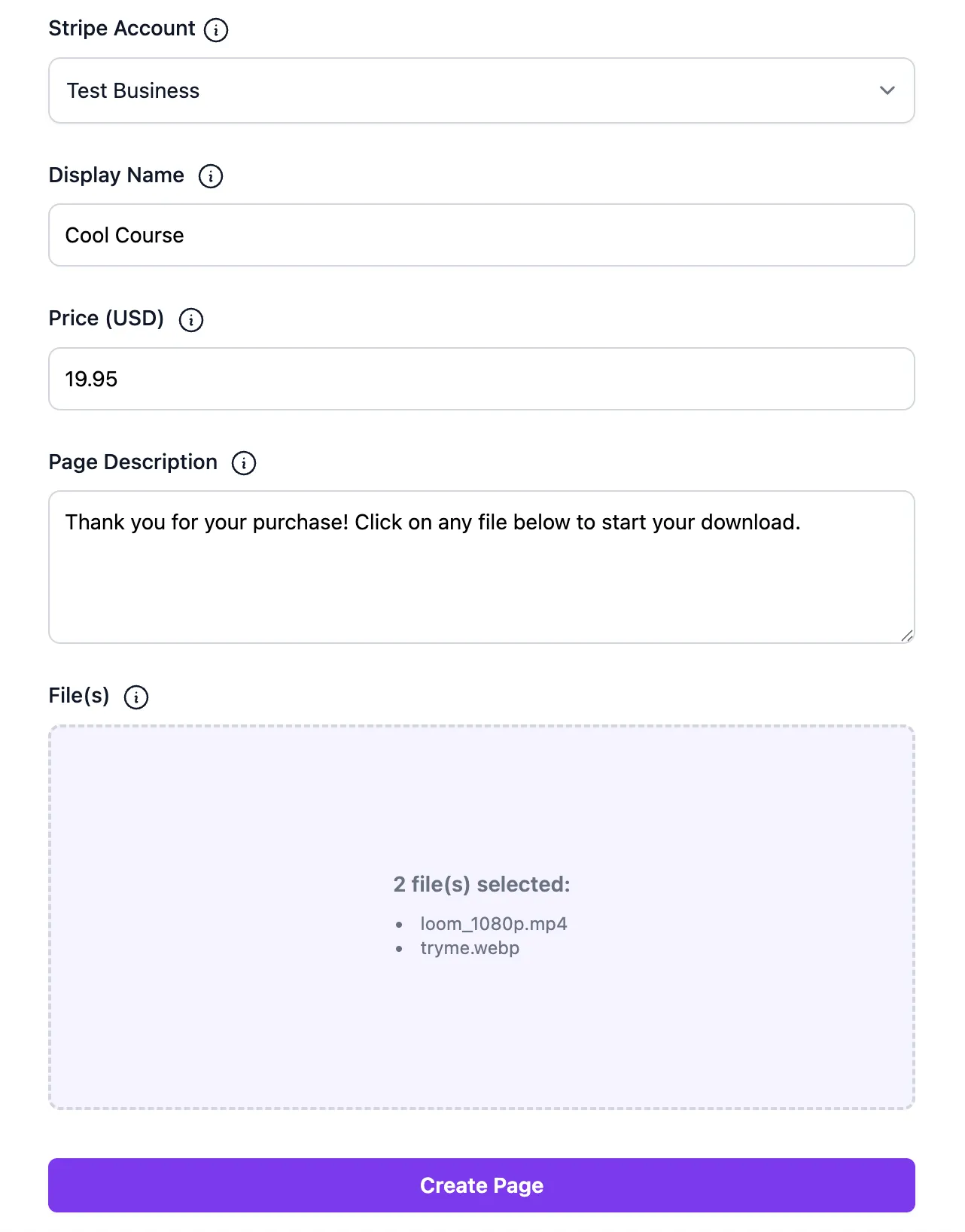 Create your Download Page